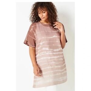 Purejill | Silk Cotton Blend Fawn Ombré Longline Tunic Size Small Tall